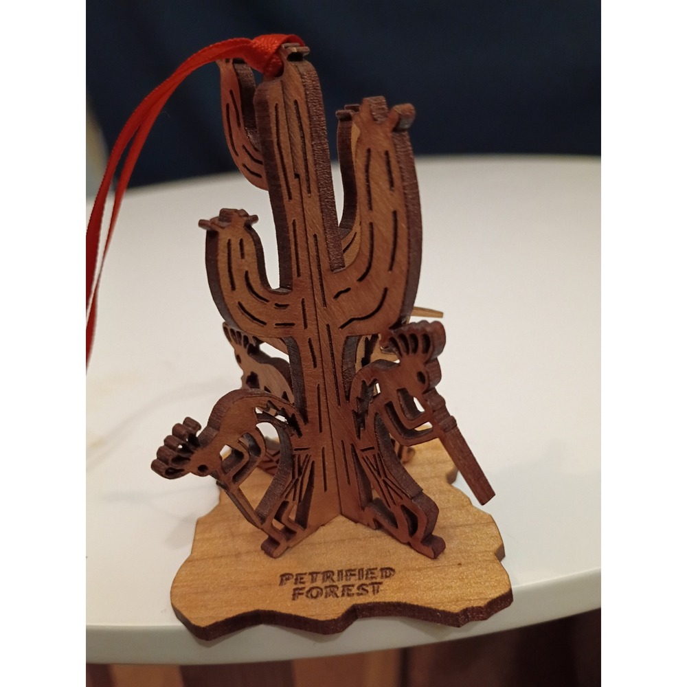 Petrified Forest National Park Wood Ornament Kokopelli Saguaro Cactus Souvenir